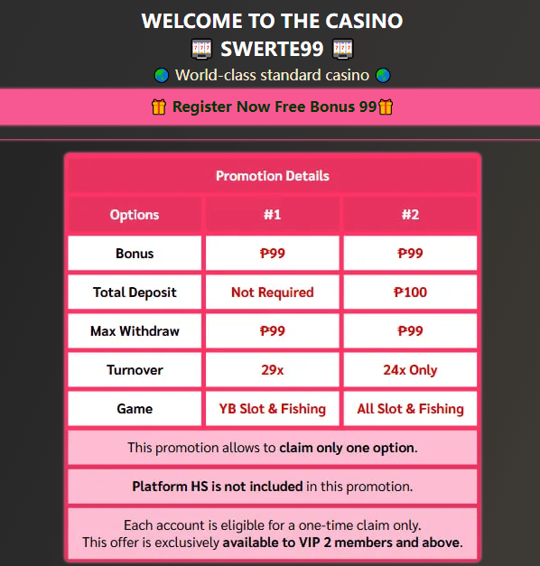 99 bonus casino